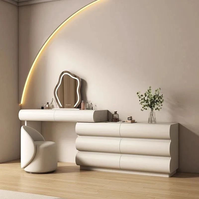 Modern White Wooden Makeup Dressing Table for Bedrooms