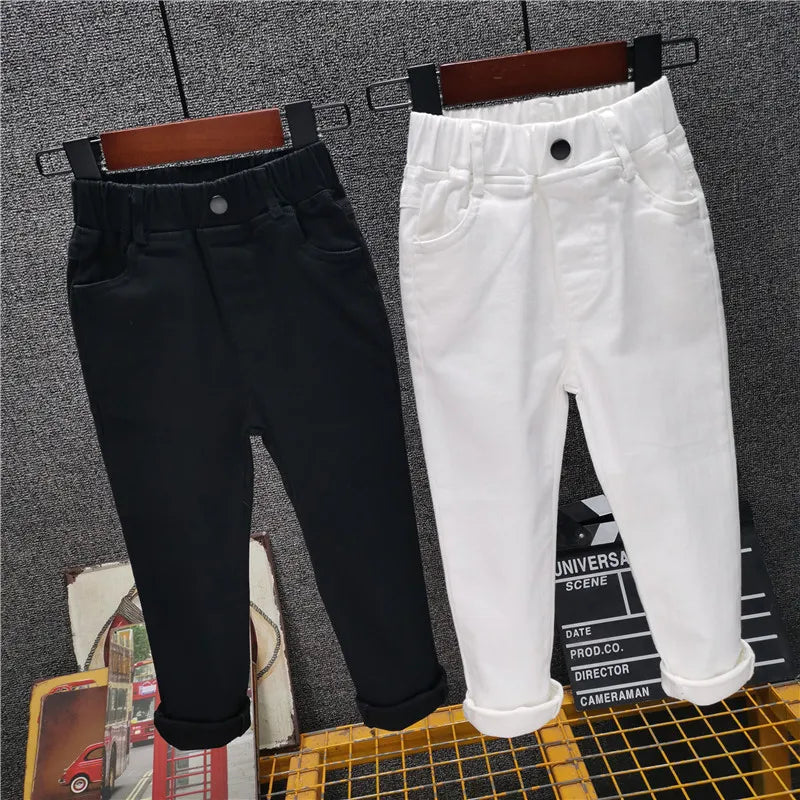 Boys and Girls Casual Pants in Solid Color for Ages 2-8
