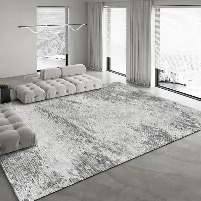 Large Gray Soft Lounge Rug for Modern Living Room and Bedroom