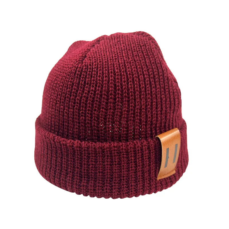 Acrylic Knit Baby Beanie Cap for Unisex 1-4 Years