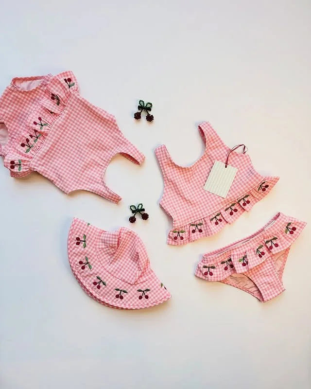 Cute Printed One-Piece Baby Girls Swimsuit for Summer