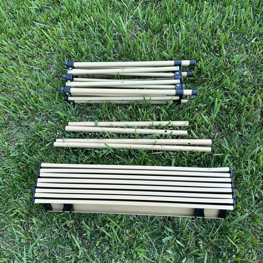 Portable Carbon Steel Folding Table for Outdoor Dining 95cm