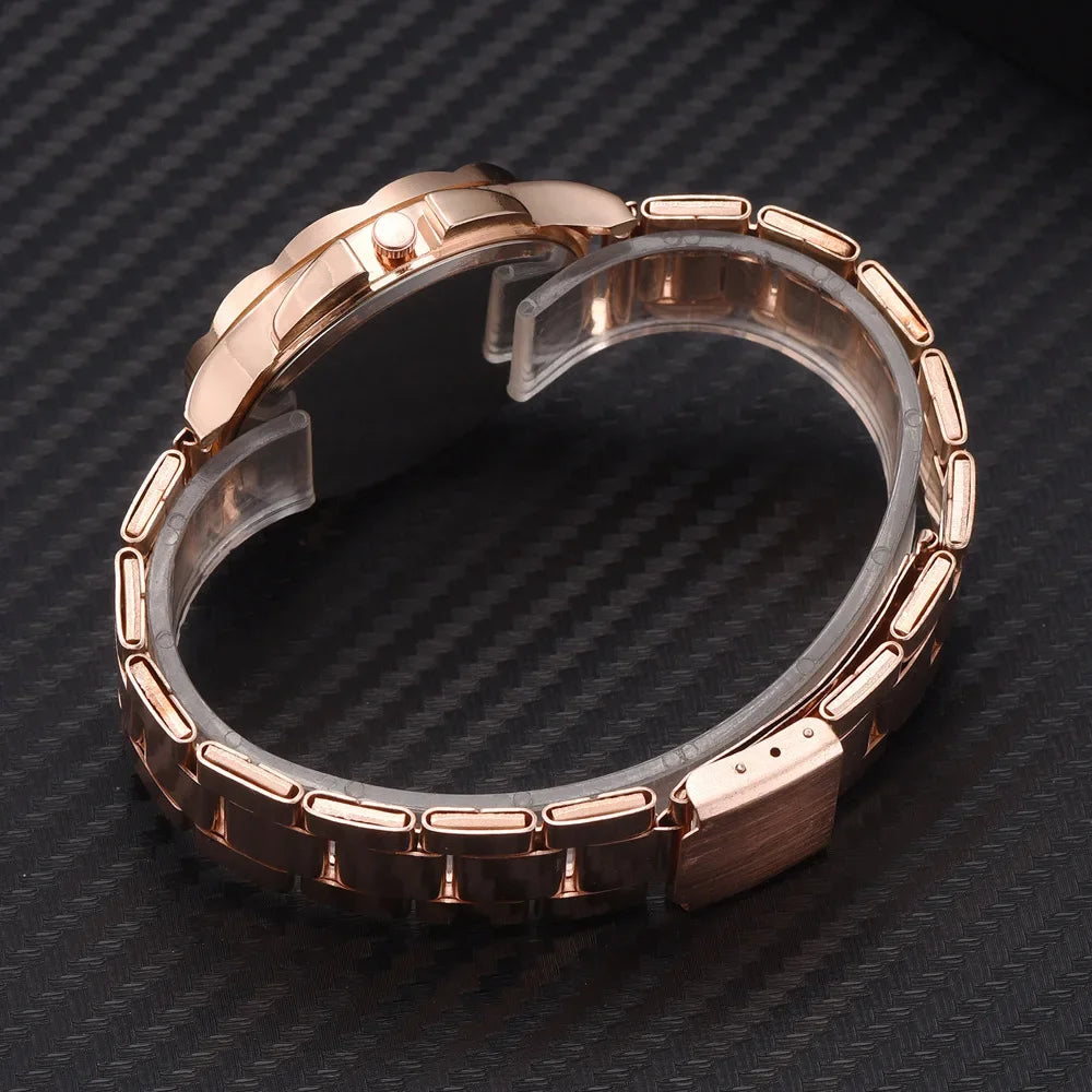 Rose Gold Luxury Women's Watch by DQG - Fashion Casual Style