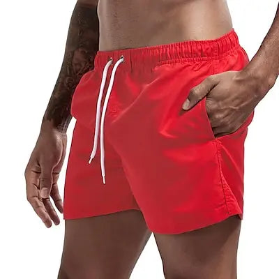 Men's Quick Dry Board Shorts with Pockets for Summer Beach