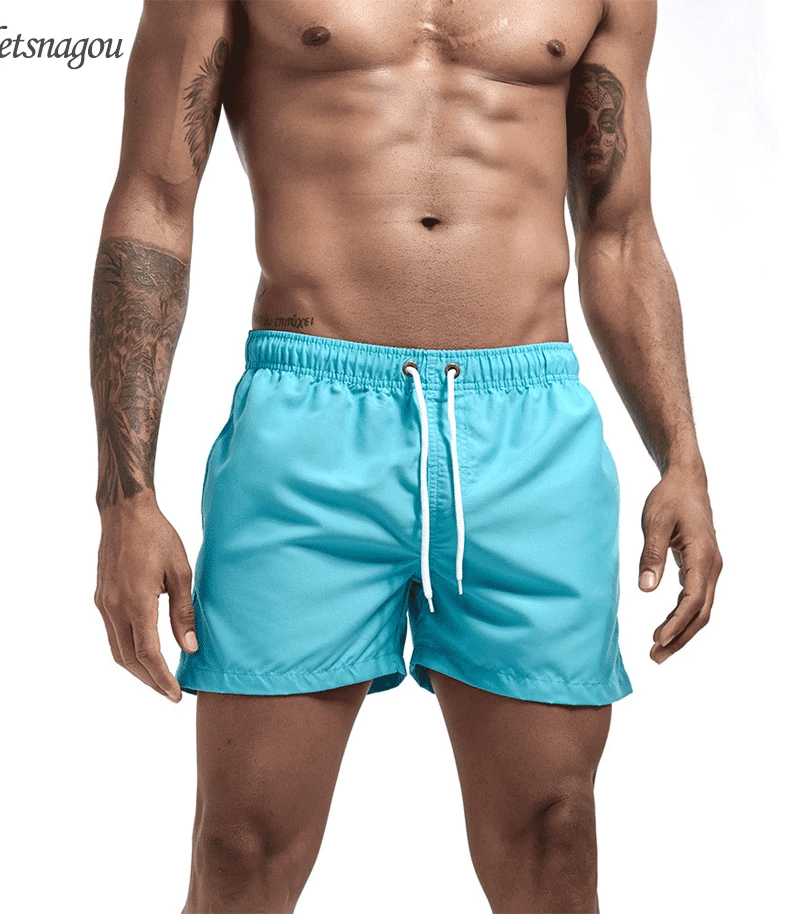 Men's Quick Dry Board Shorts with Pockets for Summer Beach