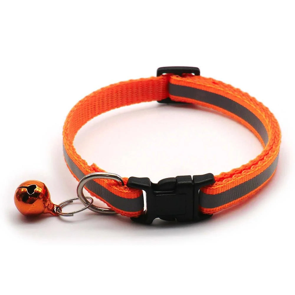 Reflective Bell Pet Collar for Small Dogs and Cats - 2 Pack