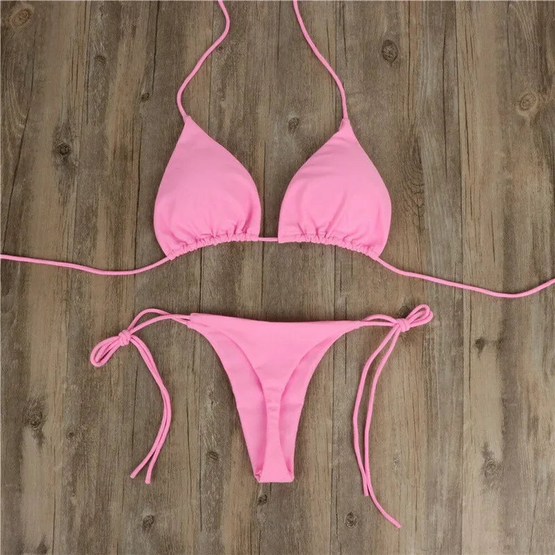 Women Sexy Bikini Set Push-up Padded Bra Two Piece Swimwear