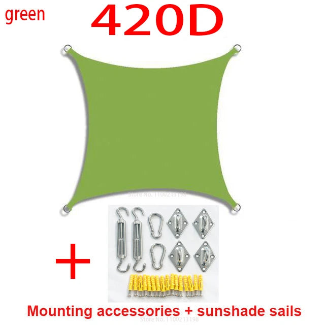 Waterproof Oxford Shade Sail for Outdoor Use, 5x4m