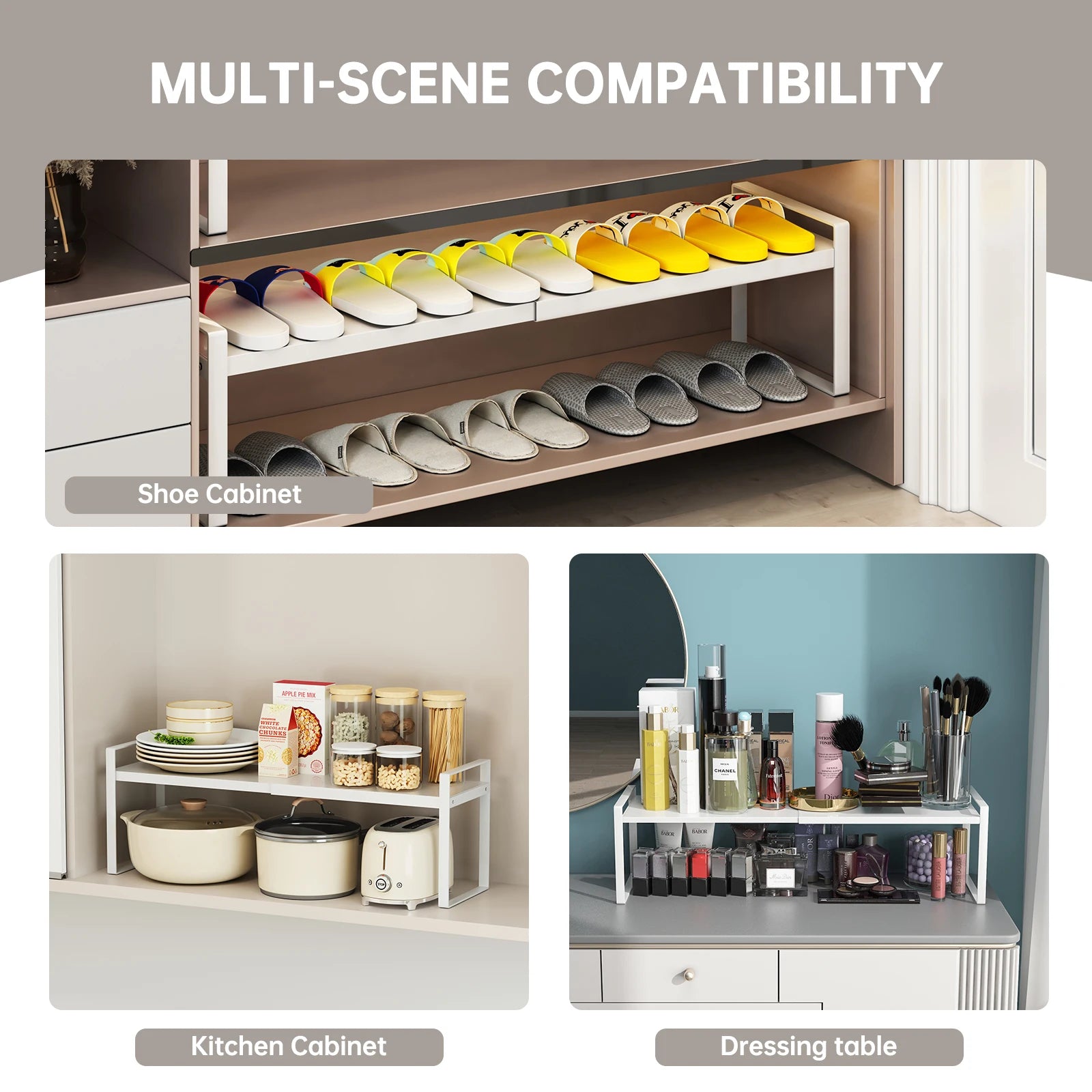 Metal Kitchen Storage Rack for Under Sink Organization