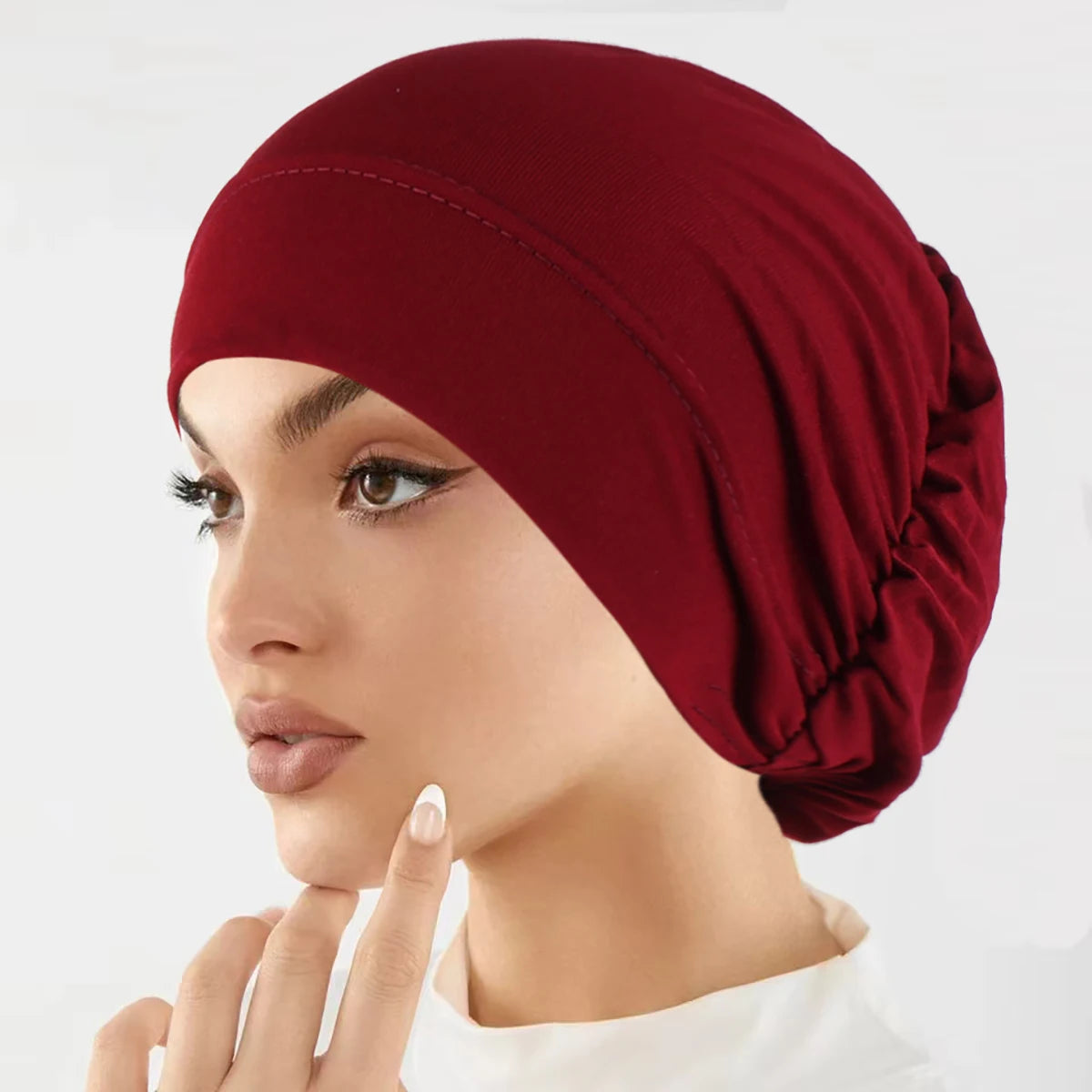 Soft Stretch Solid Color Turban Hat for Women and Girls