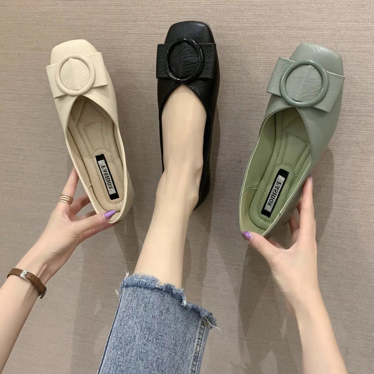 Chic White Flat Shoes for Women with Slip-On Design
