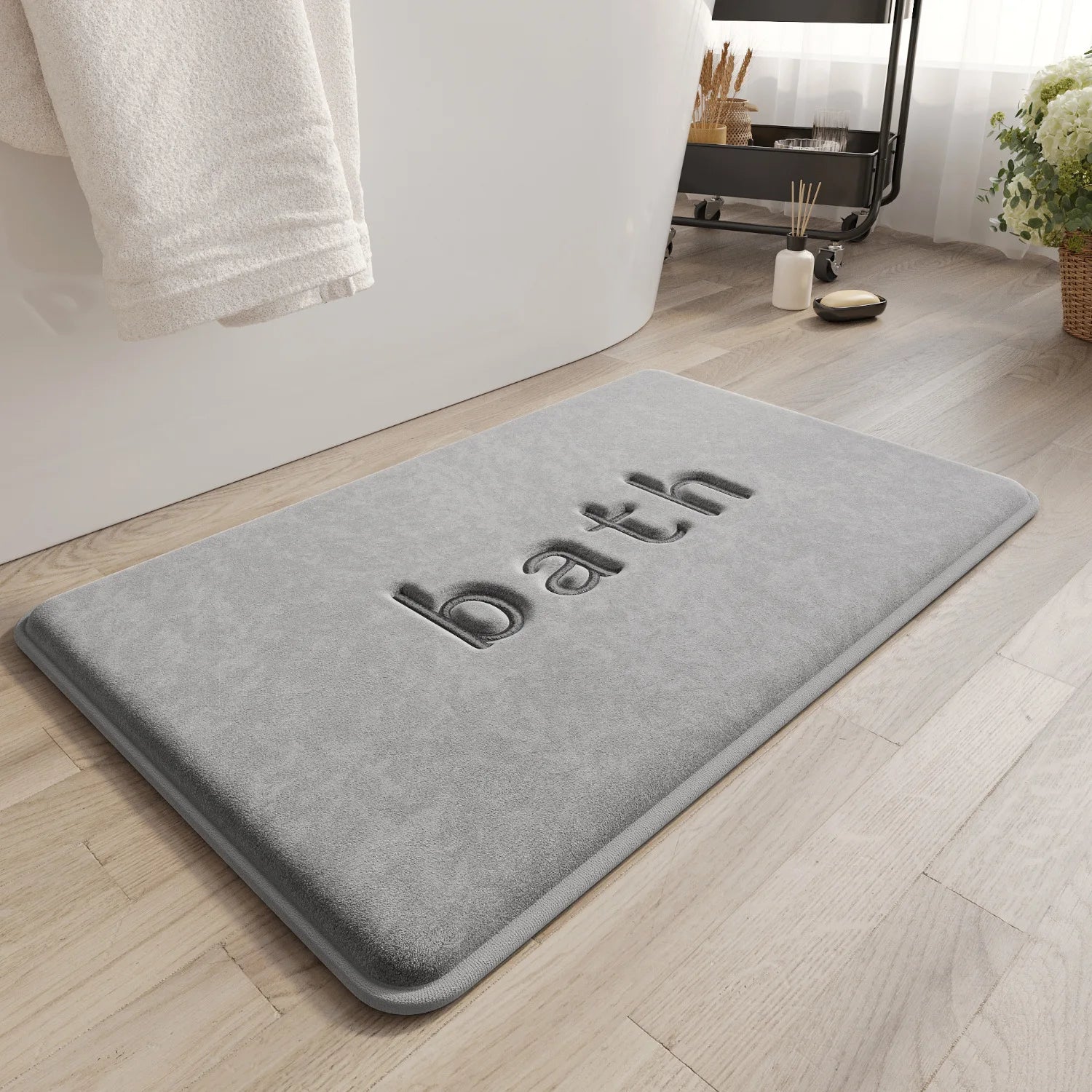 Super Soft Foam Bath Mat for Bathroom Modern Style
