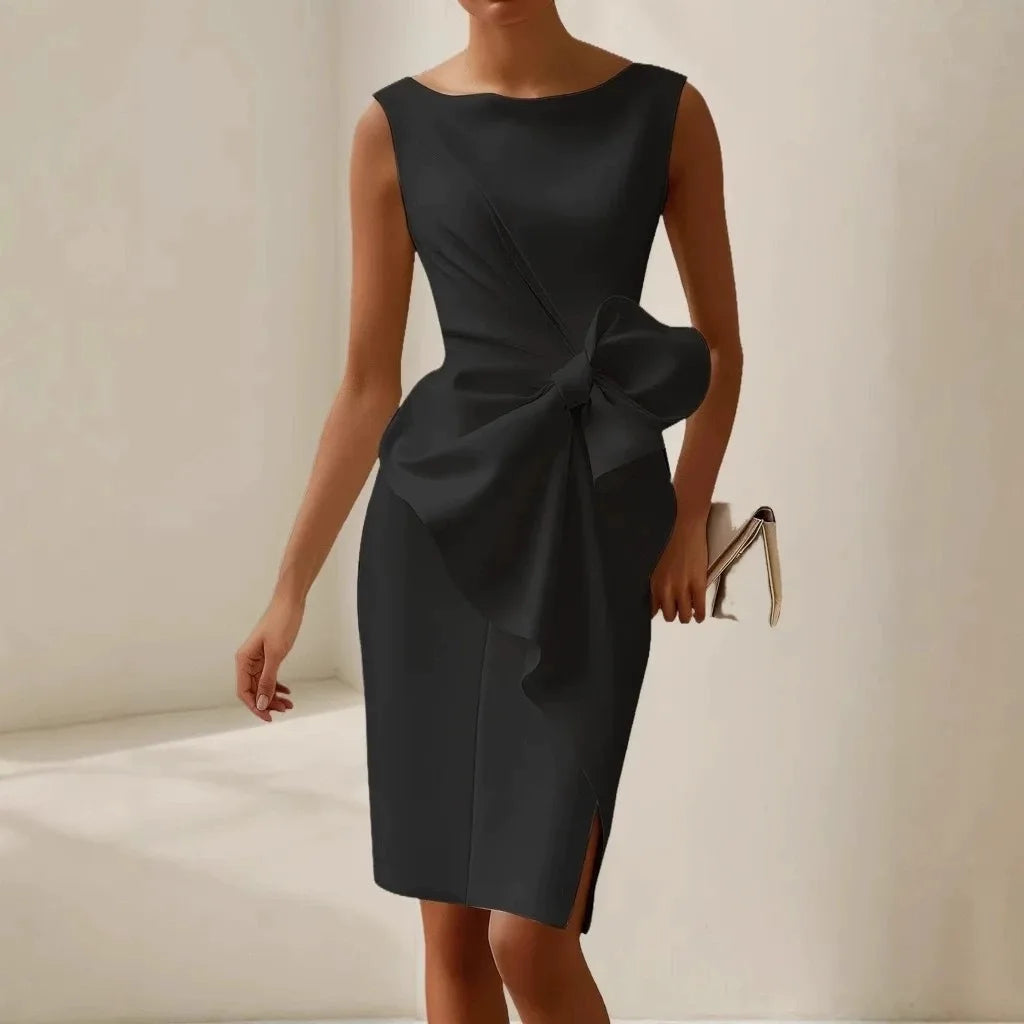 Elegant Sleeveless Summer Dress for Women in Solid Color