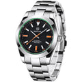 Benyar 41mm Men's Automatic Mechanical Watch Stainless Steel