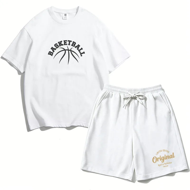 Boys Cotton Basketball Outfit Set for Summer Play