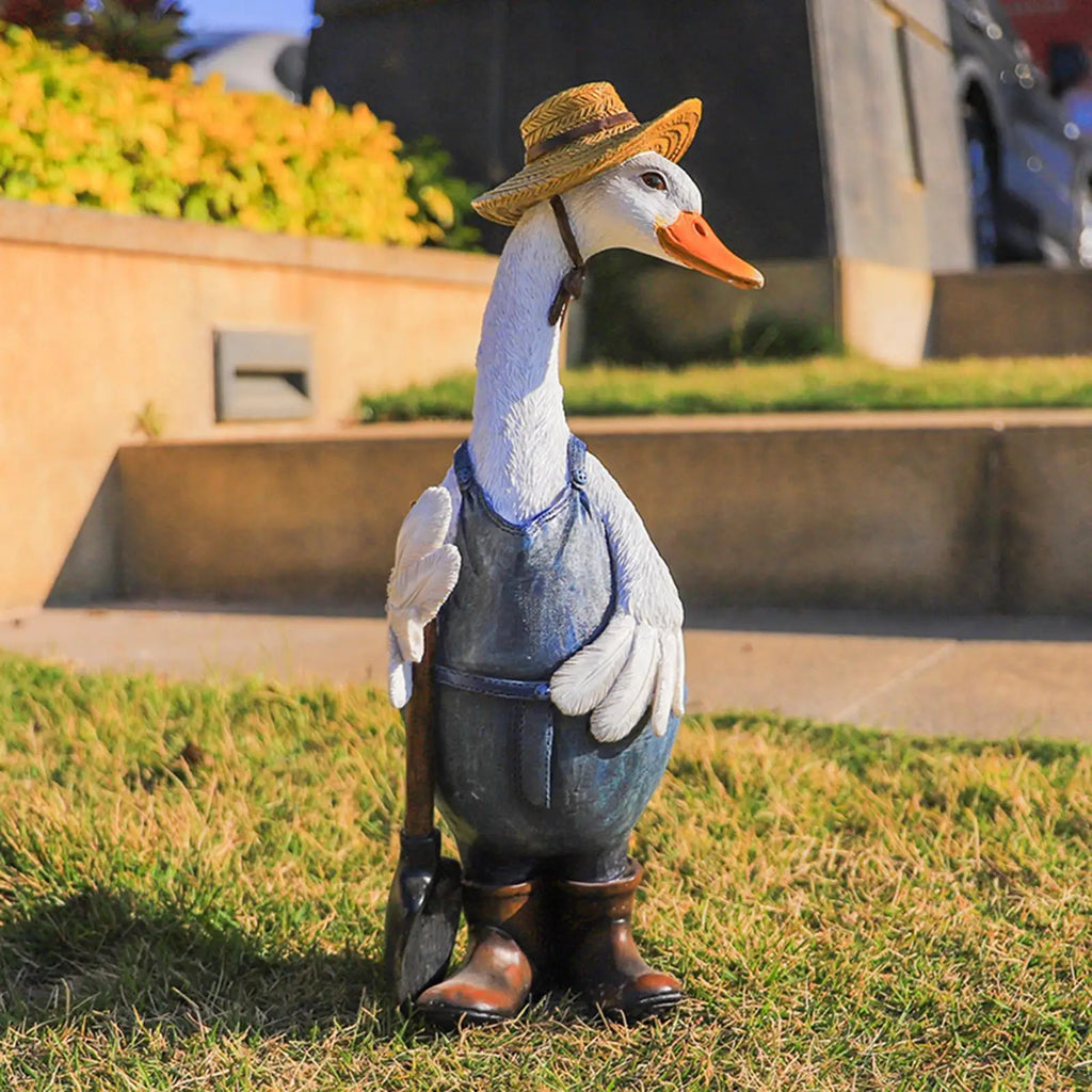 Charming Resin Duck Garden Statue for Outdoor Decor