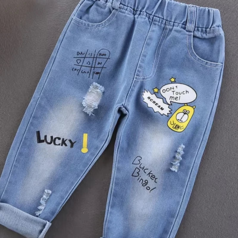 Boys Cotton Stretch Denim Jeans for Kids Casual Wear