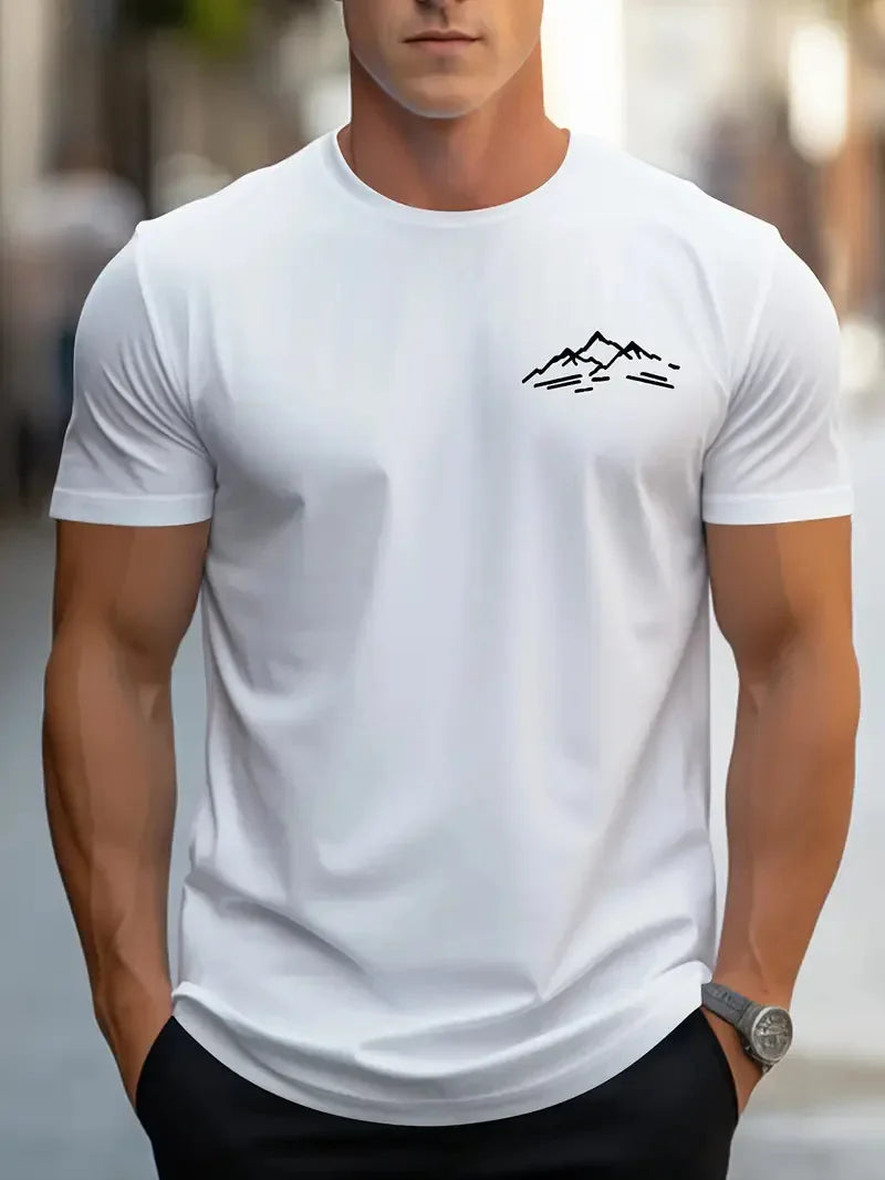 Men's Casual Short-Sleeved Graphic T-Shirt for Streetwear
