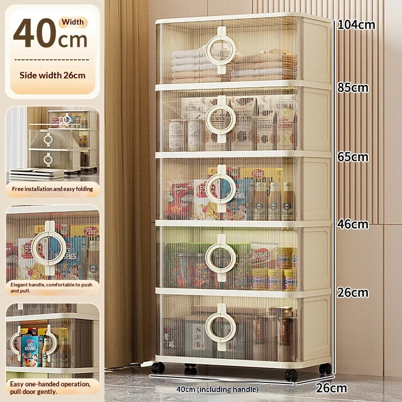 Living Room Storage Cabinet with Thickened Sliding Doors