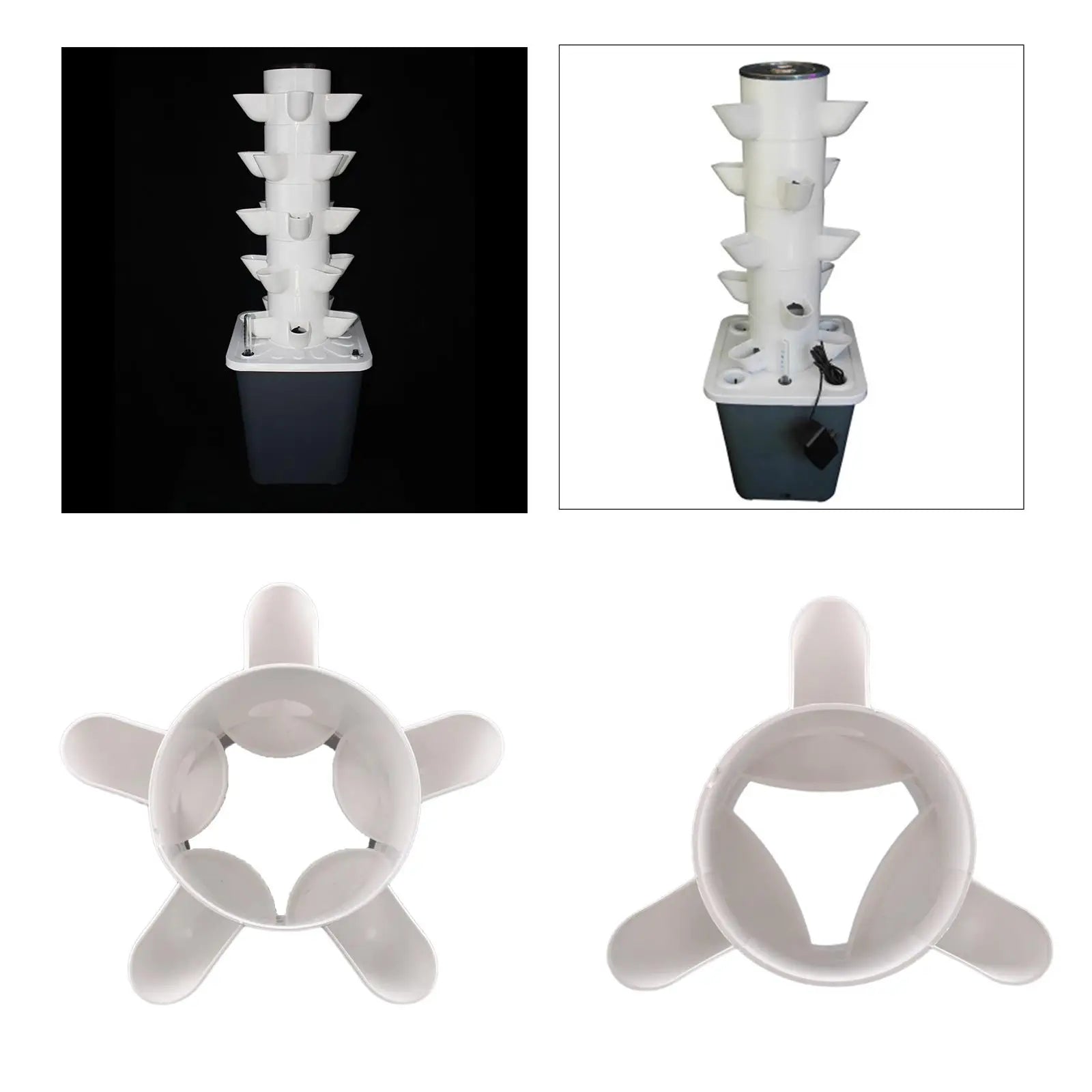 Stackable Hydroponic Vertical Planter for Home Gardening