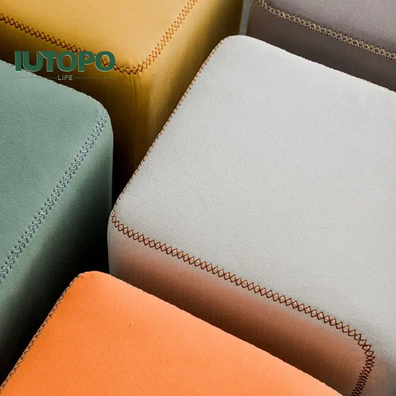 Nordic Fabric Ottoman Stool for Living Room and Hallway