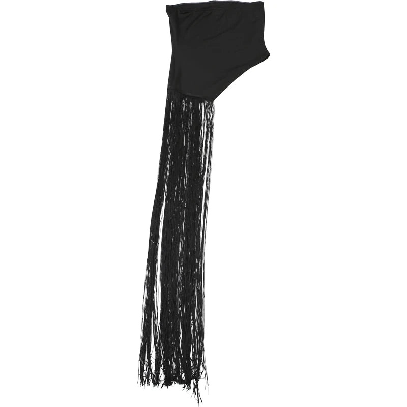 Kliou Sexy Strapless Tops Woman Summer Trend Wrap Chest Backless Long Tassel Decoration Hot Girls High Street Style Tank Tops