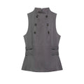 HH Woman 2026 Summer New Fashion Elegant Short Top Fashion Female High Collar Sleeveless Back Zipper Casual Slim Solid Vest Top