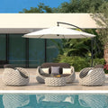 Modern Outdoor Garden Sofa Set with Aluminum Frame and UV-resistant Cushions