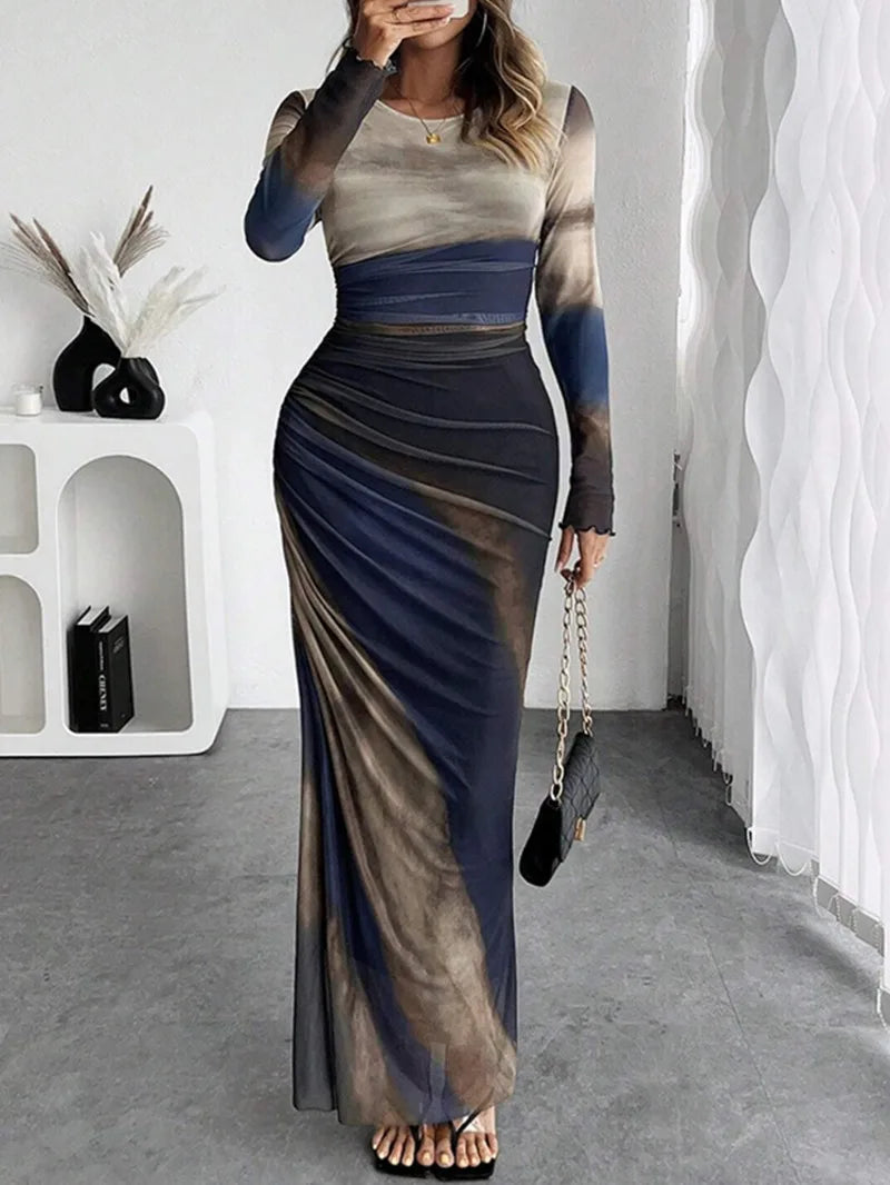 Women's Vintage Halter Maxi Dress in Polyester for Juniors