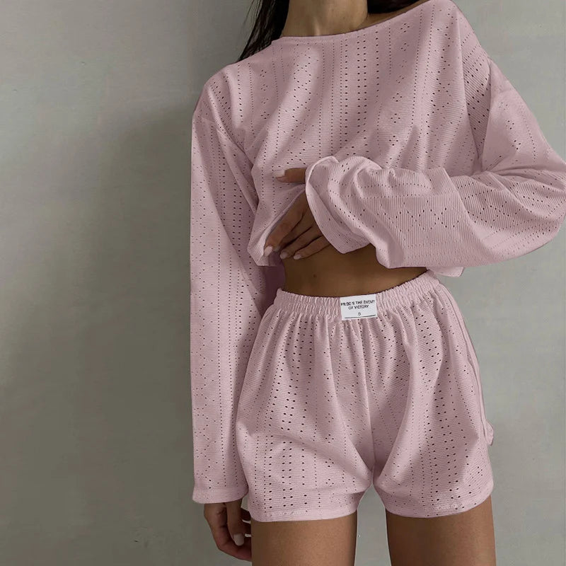 MALEY LifeStyle Spring Women's Pajama Set with Shorts