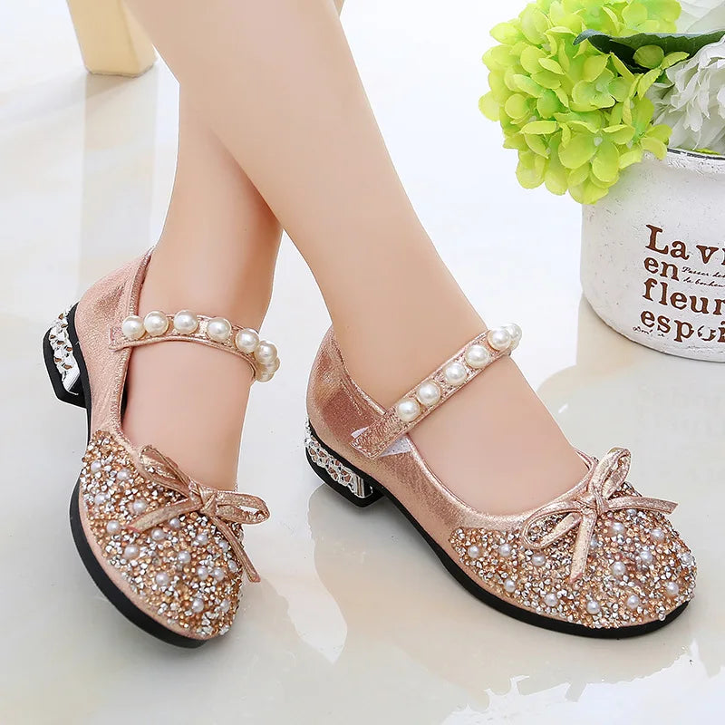 Girls Princess Sandals 2024 Summer Soft Sole PU Leather Shoes