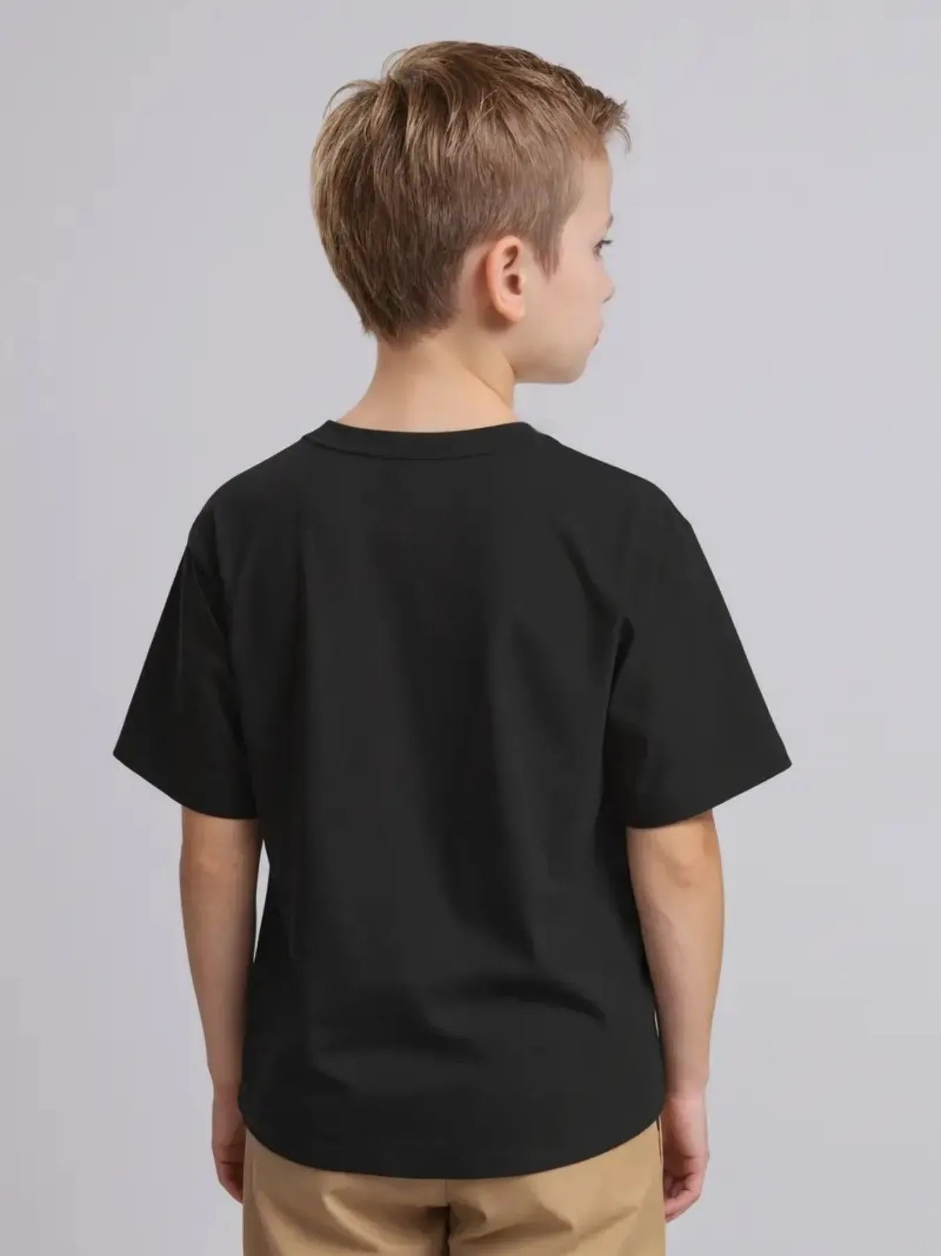 Girls' Summer Casual Short Sleeve Top with Dad-Themed Print