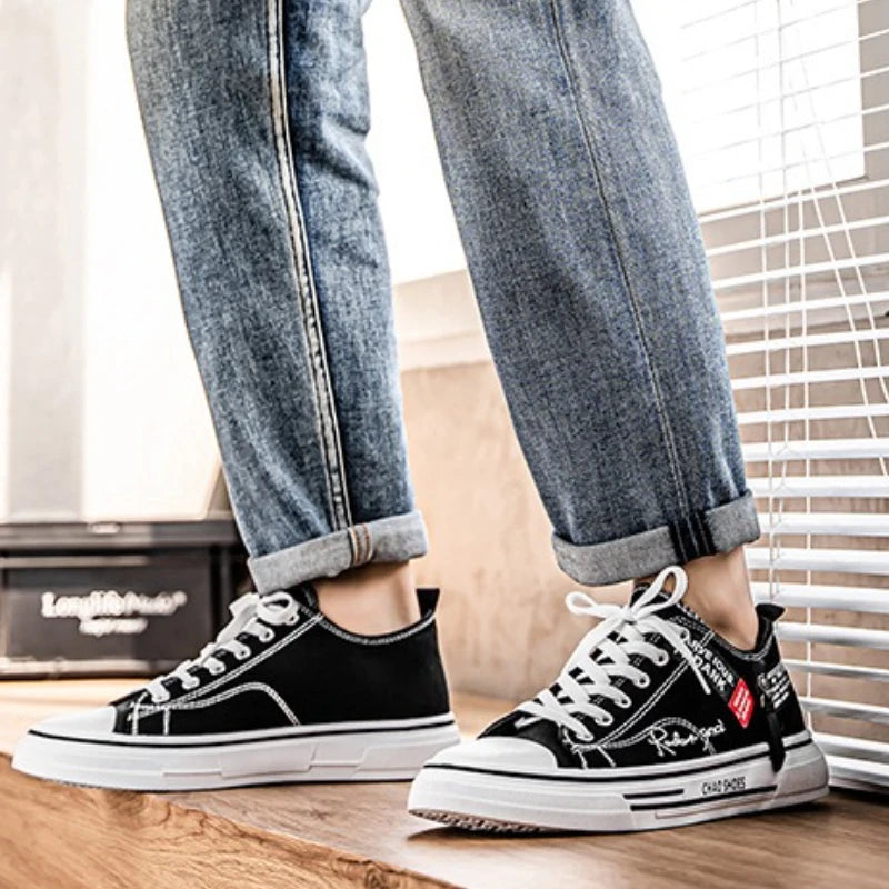 Men Sport Shoes Autumn New Breathable Me Canvas Shoe Comfortable Casual Men Shoes Light Tennis Shoe Trend Skate Shoe Man Sneaker