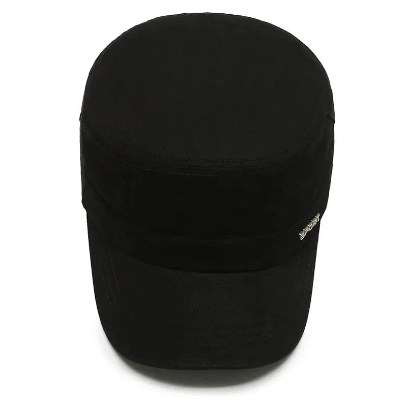 Hat Men's Flat Military Hat Is Simple And Versatile, Middle-Aged Hat Spring And Autumn Duck Tongue Casual Fashion New Style