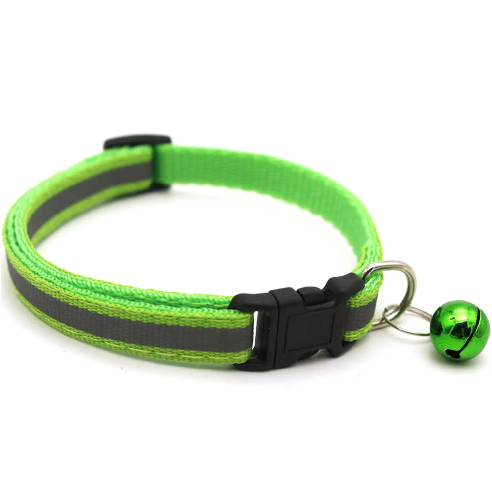 Reflective Bell Pet Collar for Small Dogs and Cats - 2 Pack