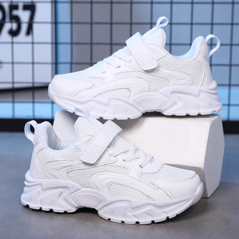 Comfortable Black and White Kids Sneakers for Boys 4 to 6 Years