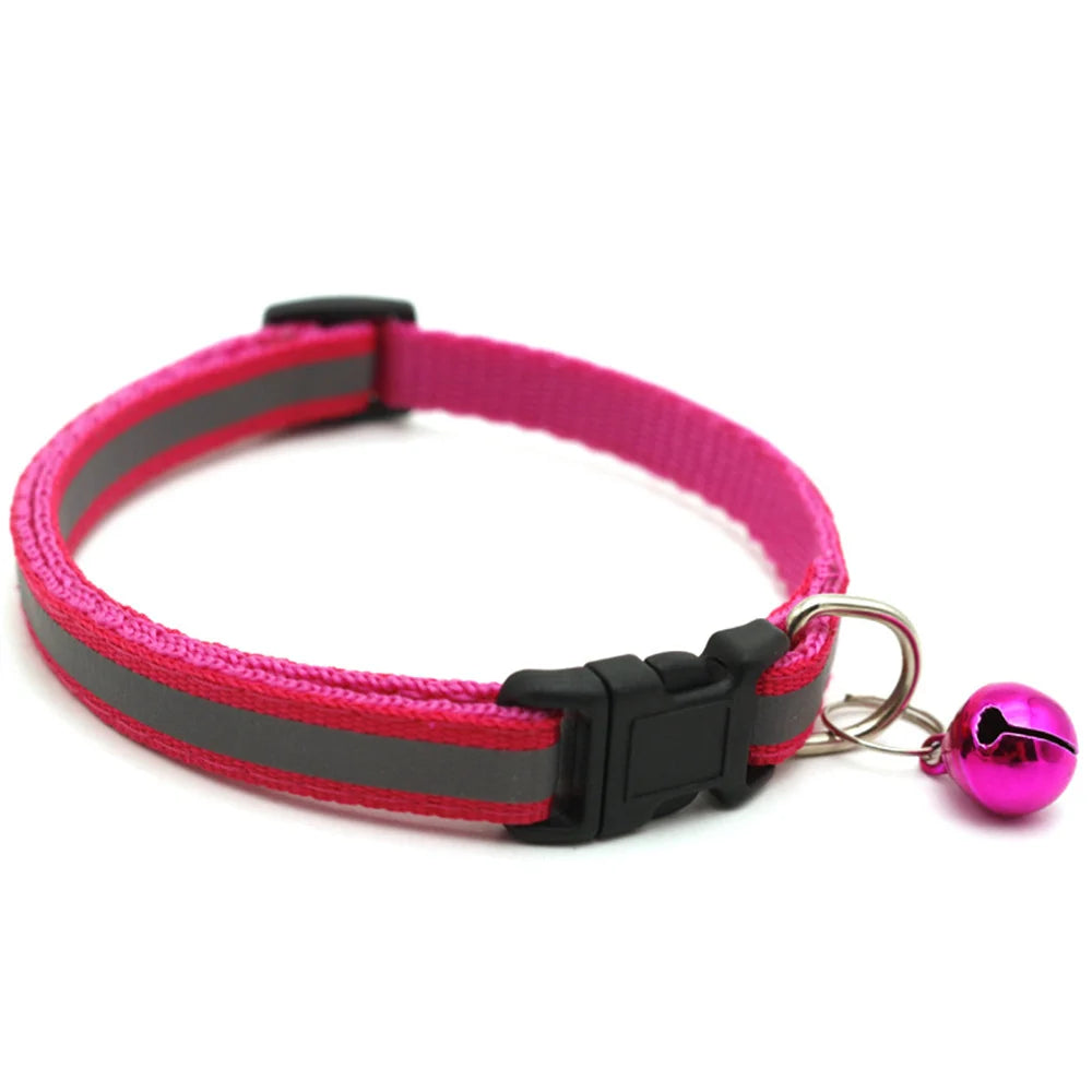 Reflective Bell Pet Collar for Small Dogs and Cats - 2 Pack