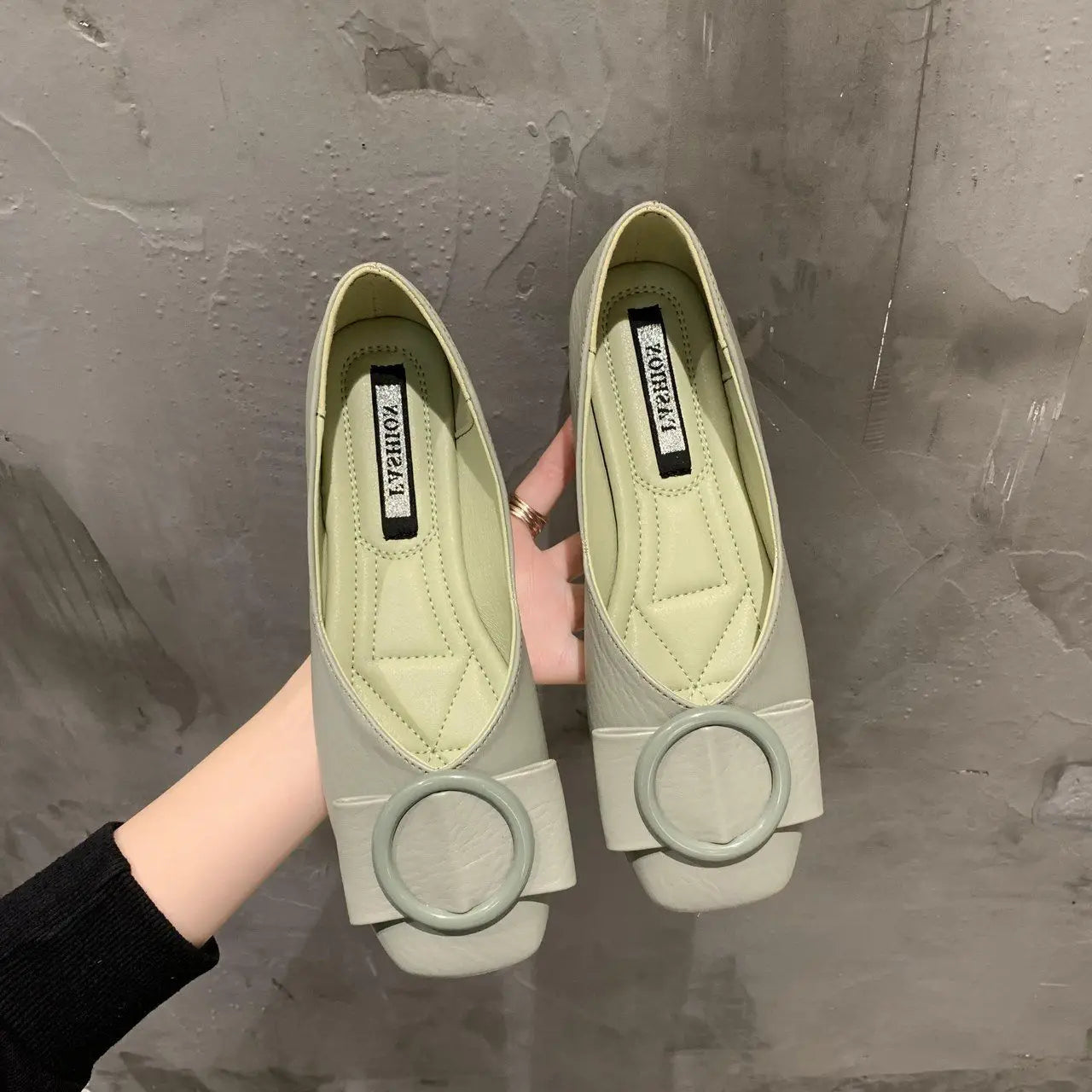 Chic White Flat Shoes for Women with Slip-On Design