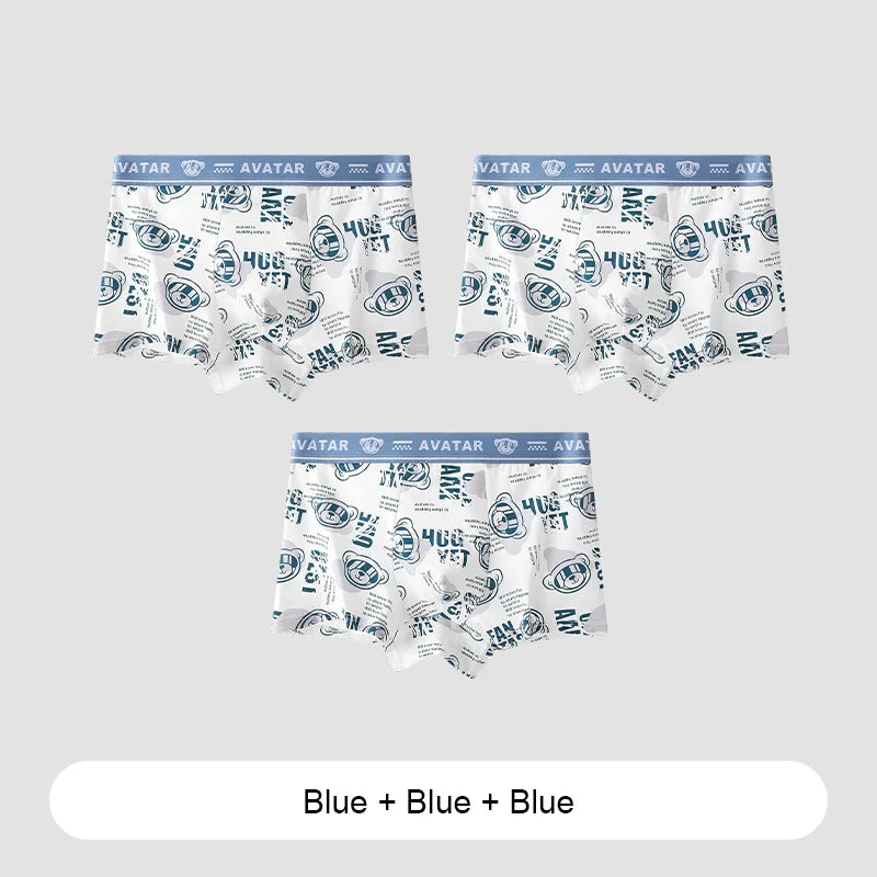 Men's Cartoon Boxer Shorts in Cotton and Elastane