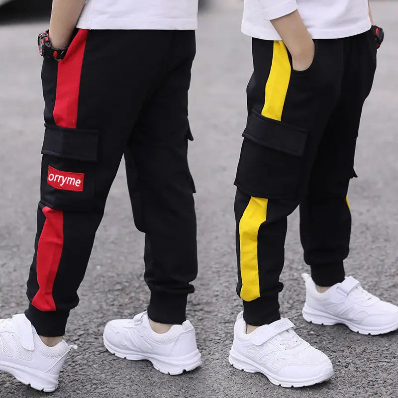 Boys' Cargo Pants 2024 Spring Autumn Cotton Polyester Workwear
