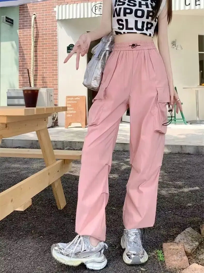 Trendy Girls Cargo Pants for Kids with Pockets 4-6Y