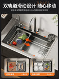 Large 304 Stainless Steel Kitchen Vegetable Basin Sink