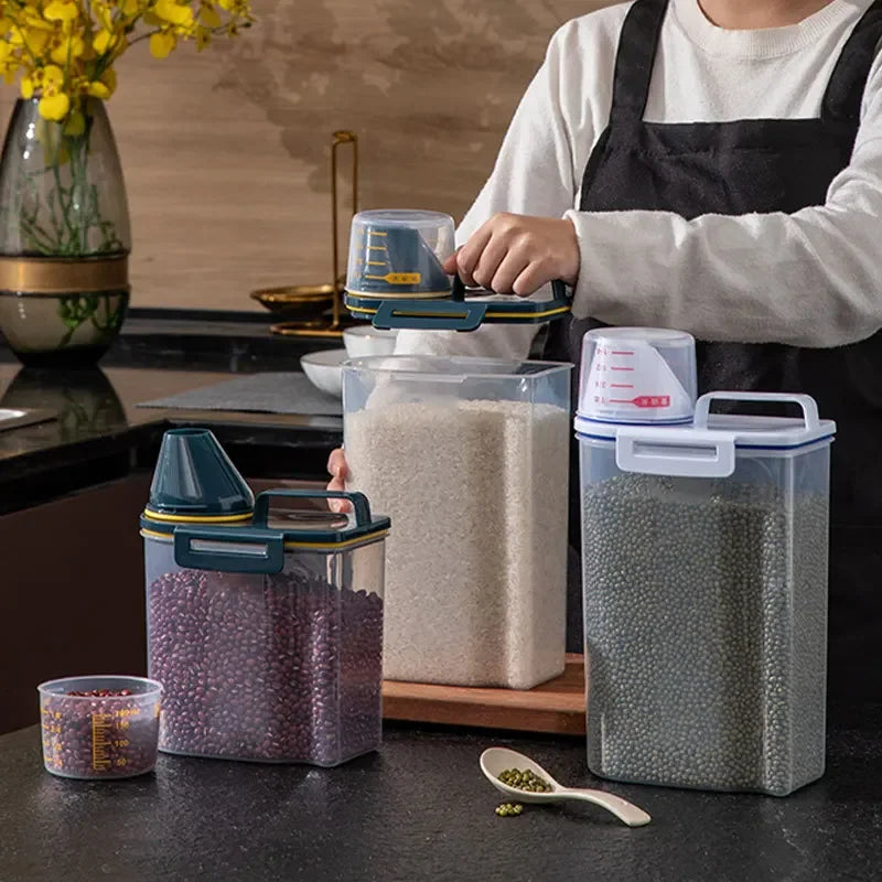Airtight Pet Food Storage Container with Measuring Cup