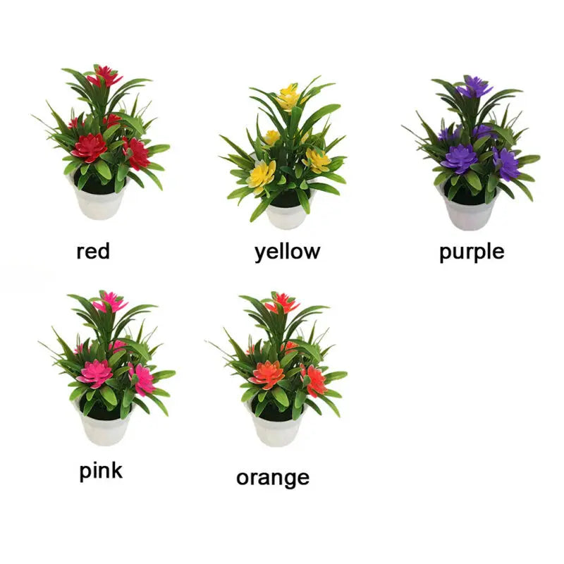 Artificial Plastic Flower Pot for Home and Office Decor