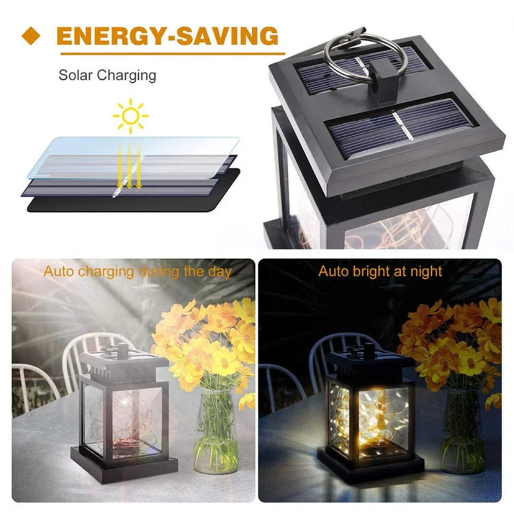 Modern Solar LED Lantern for Garden and Courtyard Decor