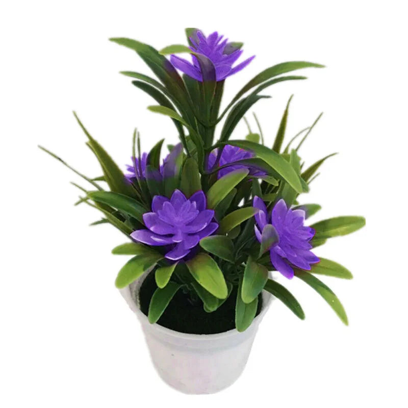 Artificial Plastic Flower Pot for Home and Office Decor