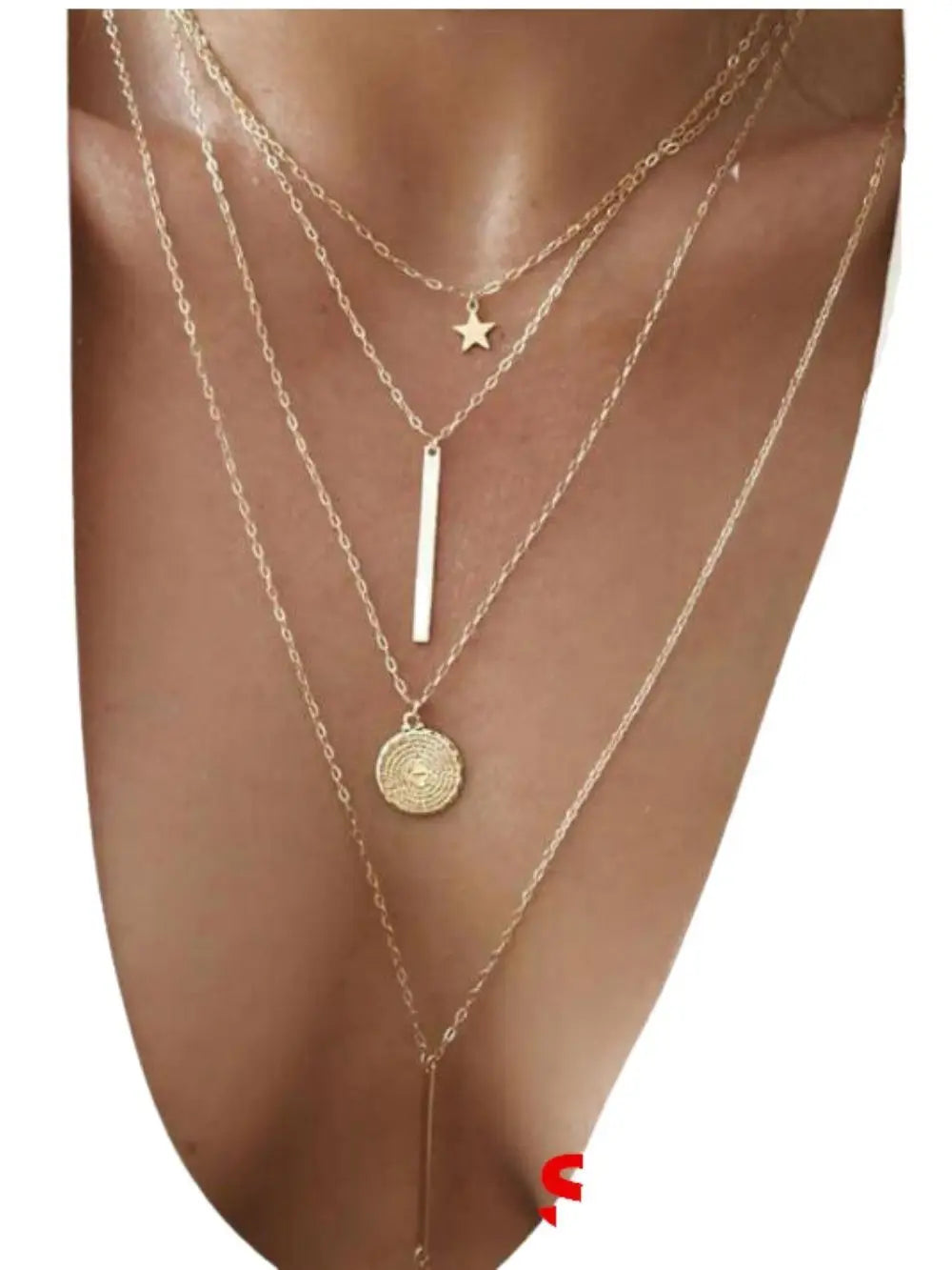 Trendy Women's Metal Clavicle Necklace with Star Design