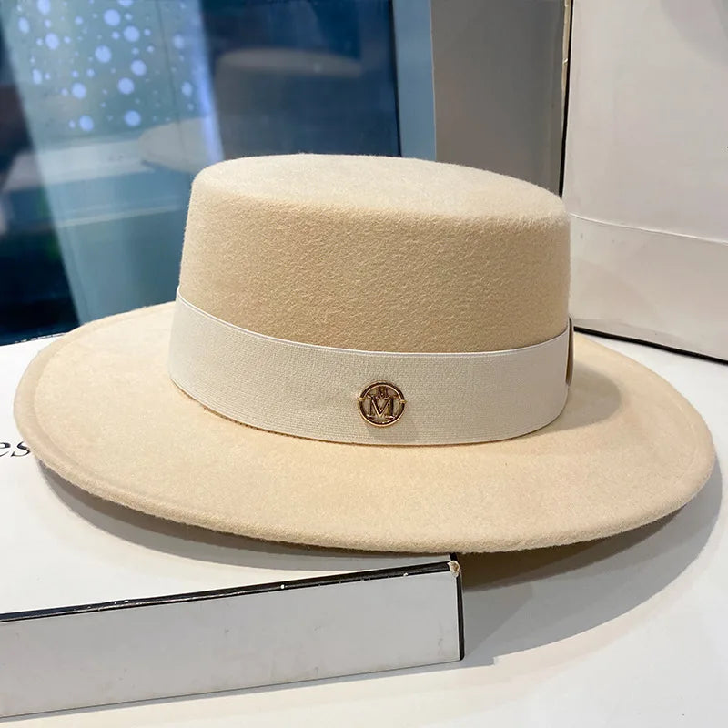 Elegant Women's Fedora Hat with Ribbon for Spring and Autumn