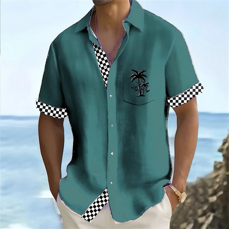 Men's Casual Hawaiian Shirt Short Sleeved 6XL Beach Wear