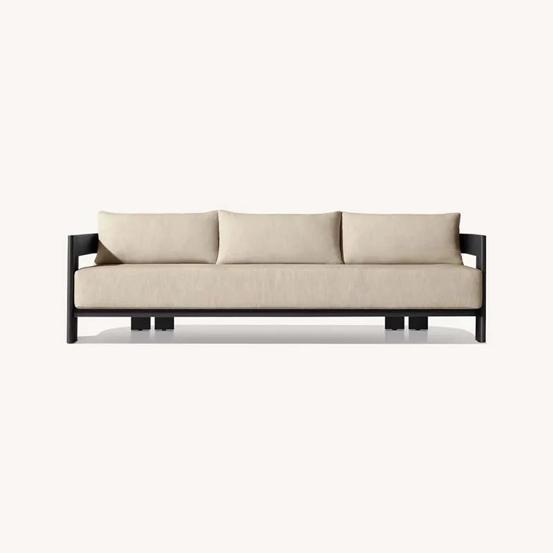 Aluminum Outdoor Sofa Set with Ottoman for Modern Gardens